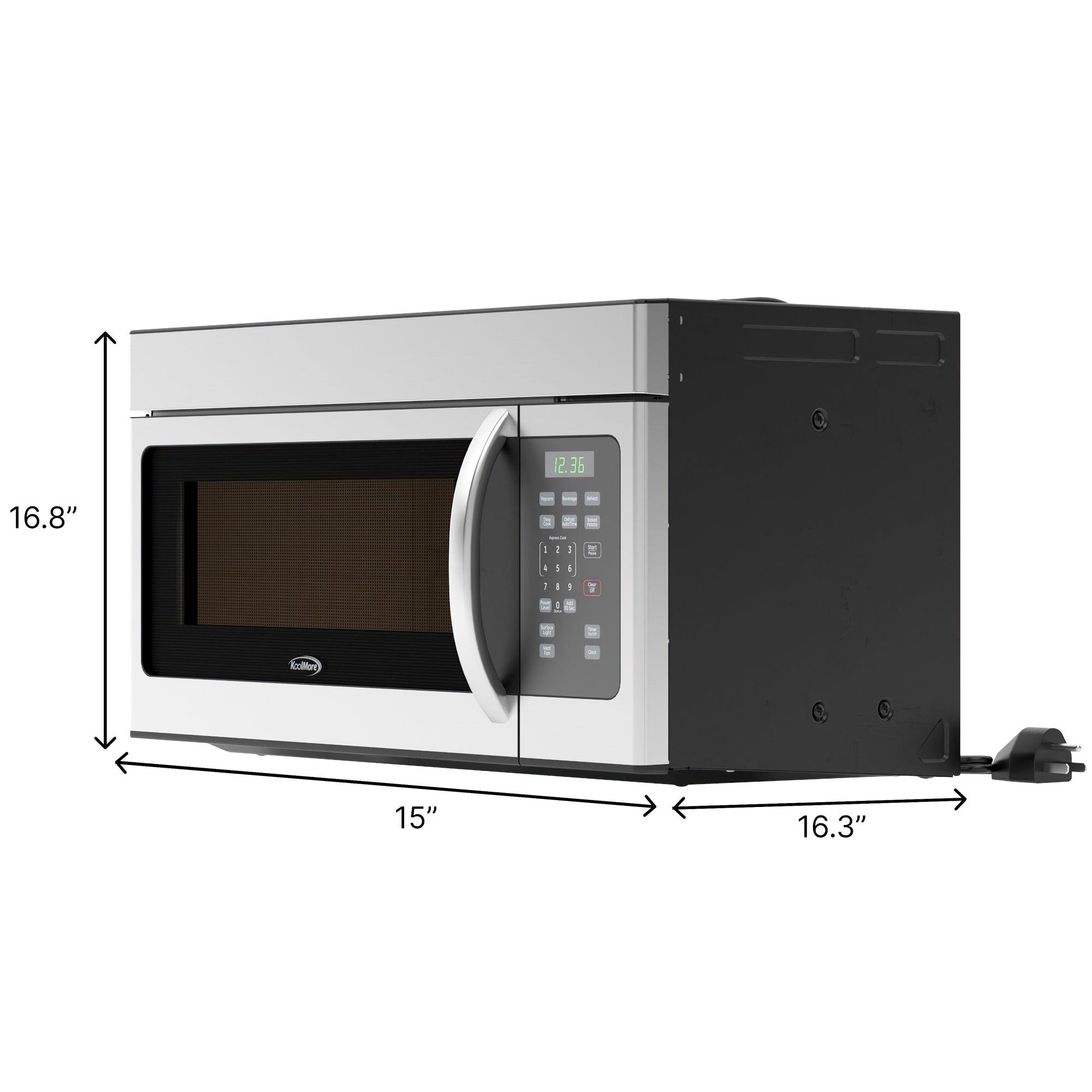 1.6 cu. ft. Over the Range Stainless Steel Microwave, KM-MOT-1SS. - - VirtuousWares:Global