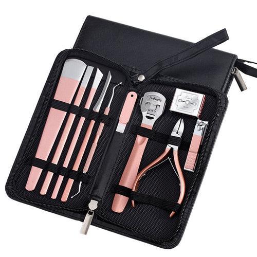 10 Pcs Professional Nail Cutter Pedicure Scissors Set Stainless Steel - VirtuousWares:Global