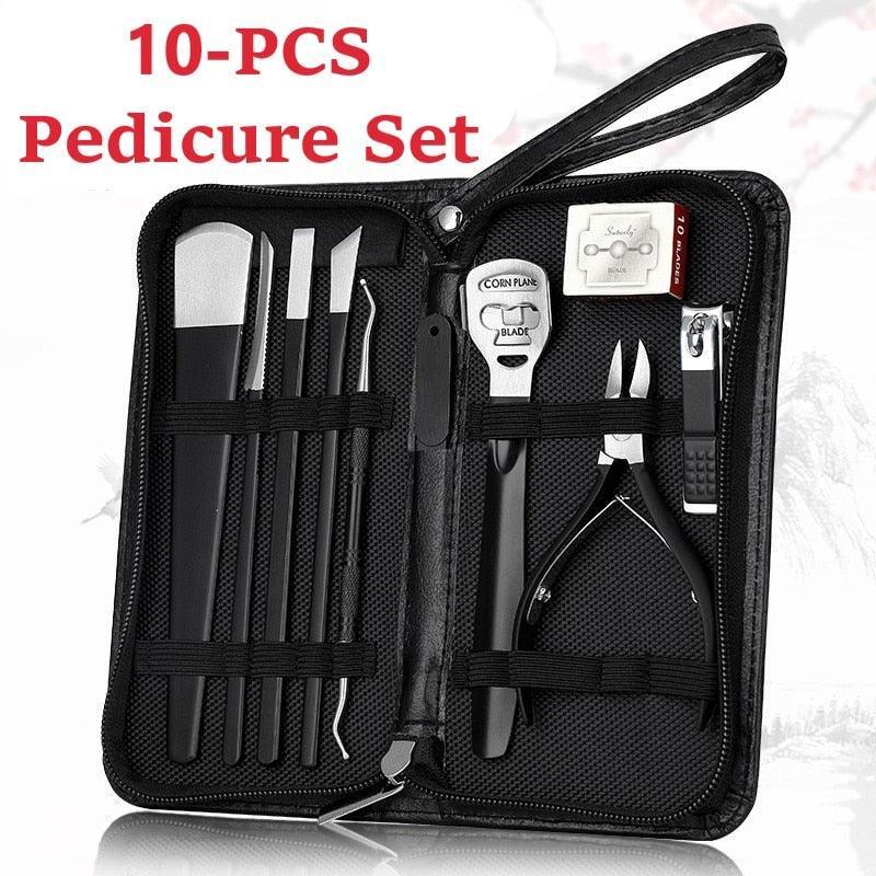10 Pcs Professional Nail Cutter Pedicure Scissors Set - VirtuousWares:Global