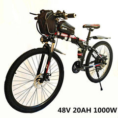 1000W 26 inch Electric Bicycle 48V 15ah Lithium Battery Electric Mountain Bike 1000W Motor Foldable EBike powerful Electric Bike - VirtuousWares:Global
