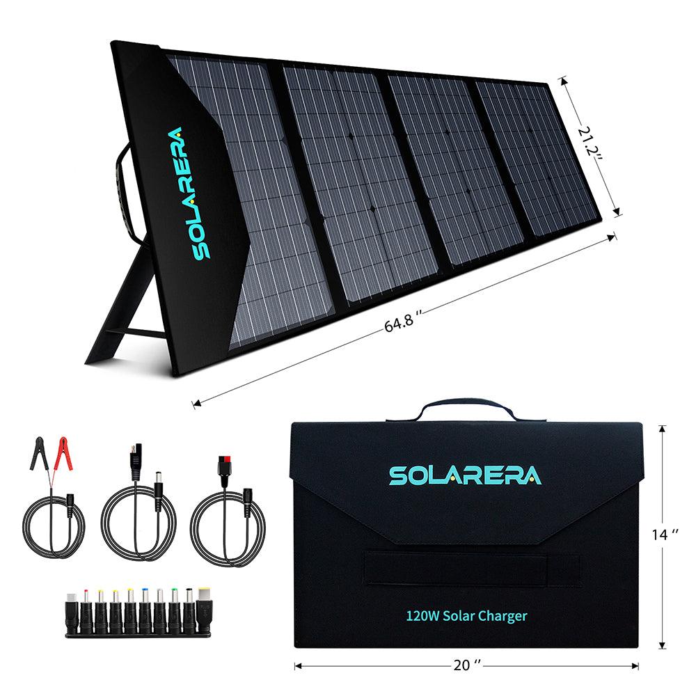 10/60/120W Portable Solar Panel Solar Battery Chargers Panel Outdoors - VirtuousWares:Global