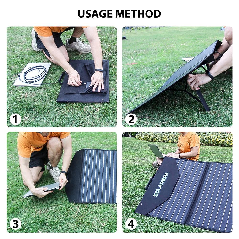 10/60/120W Portable Solar Panel Solar Battery Chargers Panel Outdoors - VirtuousWares:Global