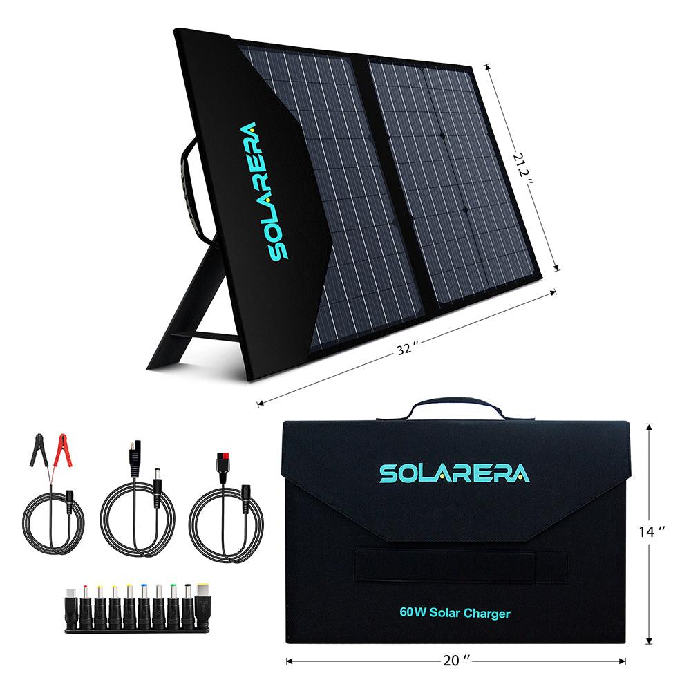 10/60/120W Portable Solar Panel Solar Battery Chargers Panel Outdoors - VirtuousWares:Global