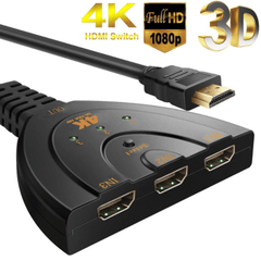 1080P 4K 3 Port Full HDTV AUTO Switch Switcher Splitter - VirtuousWares:Global