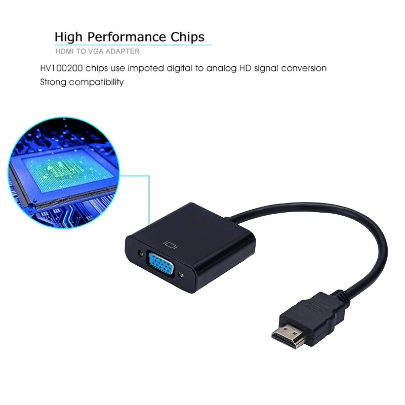 1080P HDMI-compatible to VGA Adapter For Xbox PS4 PC - VirtuousWares:Global