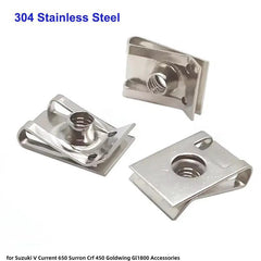 10pcs Motorcycle M8 M6 M5 M4 U Type Clips Thread Reed Nuts for Suzuki - VirtuousWares:Global