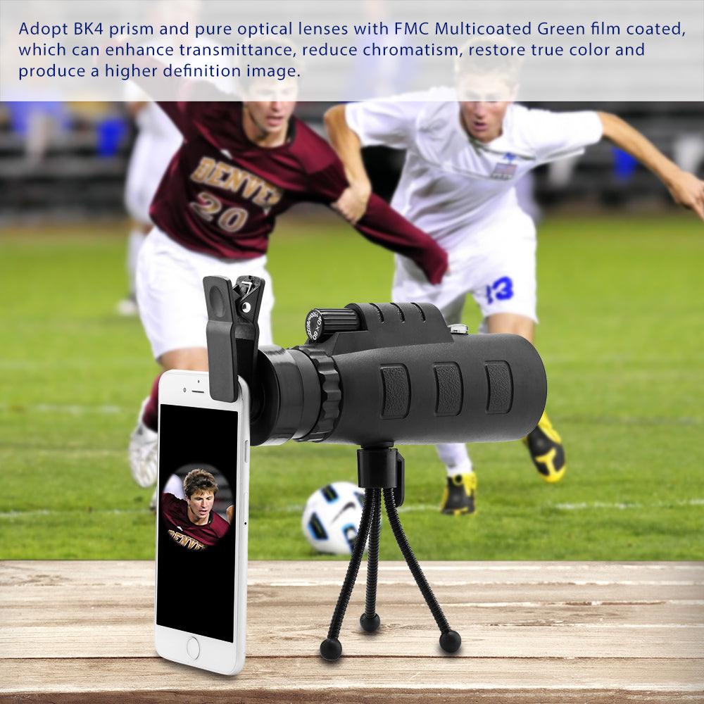 10X HD Optical Monocular Telescope with Phone Clip - VirtuousWares:Global