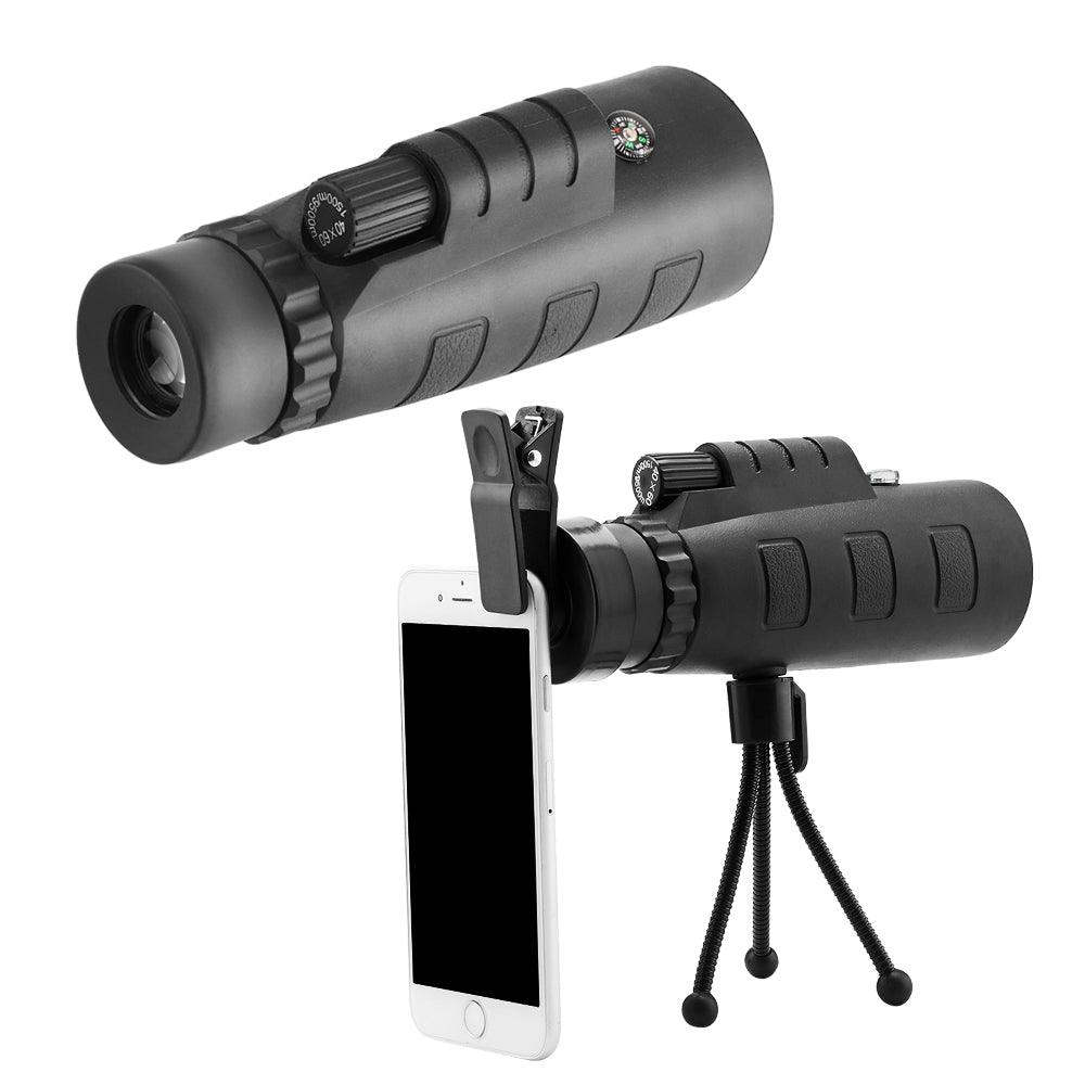 10X HD Optical Monocular Telescope with Phone Clip - VirtuousWares:Global