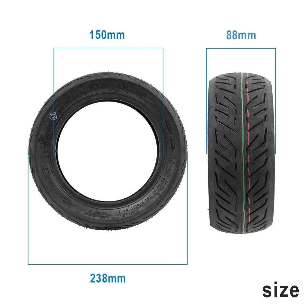 10x3.00-6 Electric Scooter Vacuum Tire for Zero 11X Kaabo Wolf for - VirtuousWares:Global