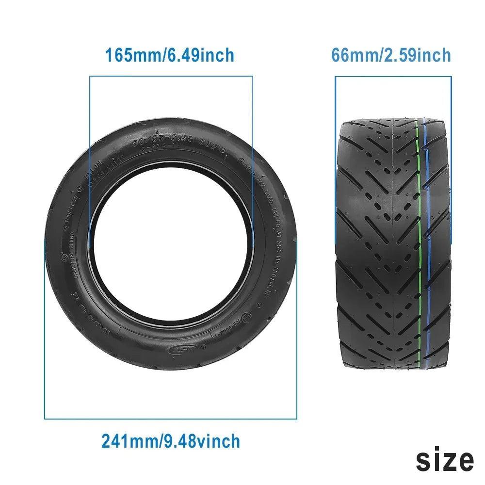 11 Inch Tubeless Tire Vacuum Tire 90/65-6.5 Self-healing with Glue for - VirtuousWares:Global