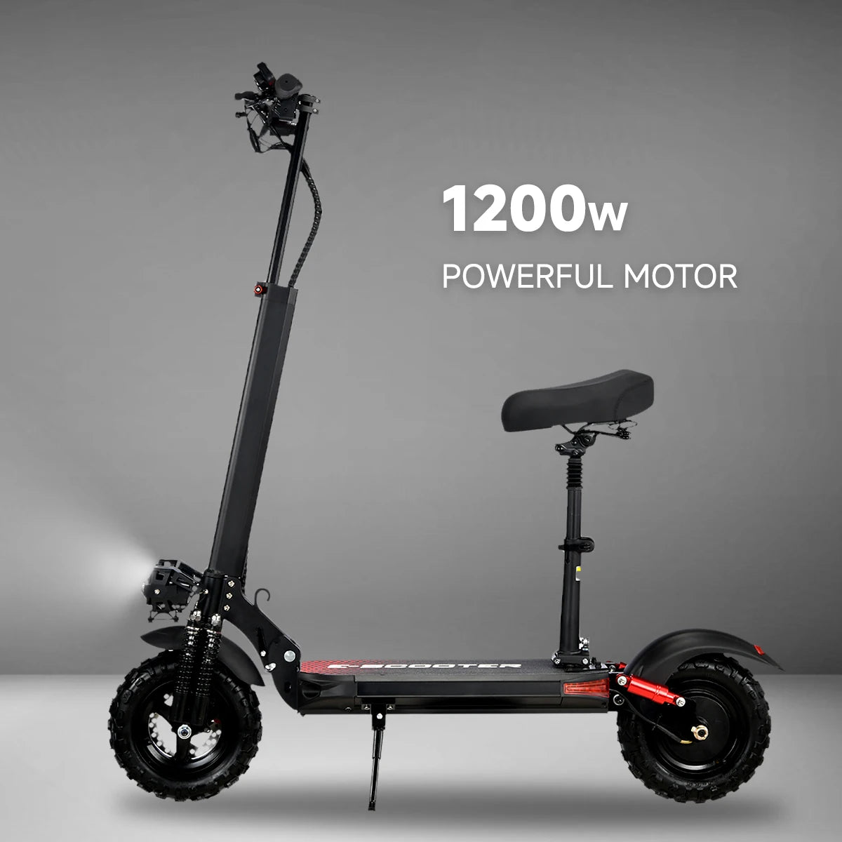 1200W Powerful Electric Scooter 48V 21Ah 31Mph 31-37Miles Range 11'' Tires Dual Shock Absorbing Folding EScooter for Adults - VirtuousWares:Global