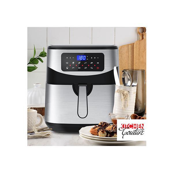 12L Air Fryer Multifunctional Lcd One Touch Display Silver - VirtuousWares:Global