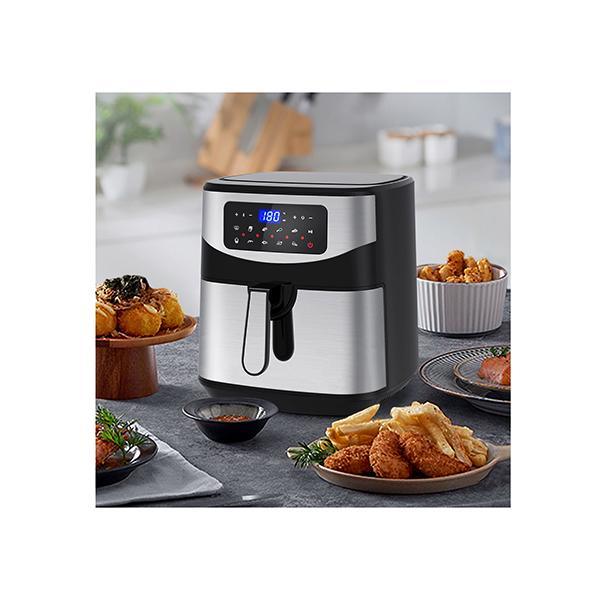 12L Air Fryer Multifunctional Lcd One Touch Display Silver - VirtuousWares:Global