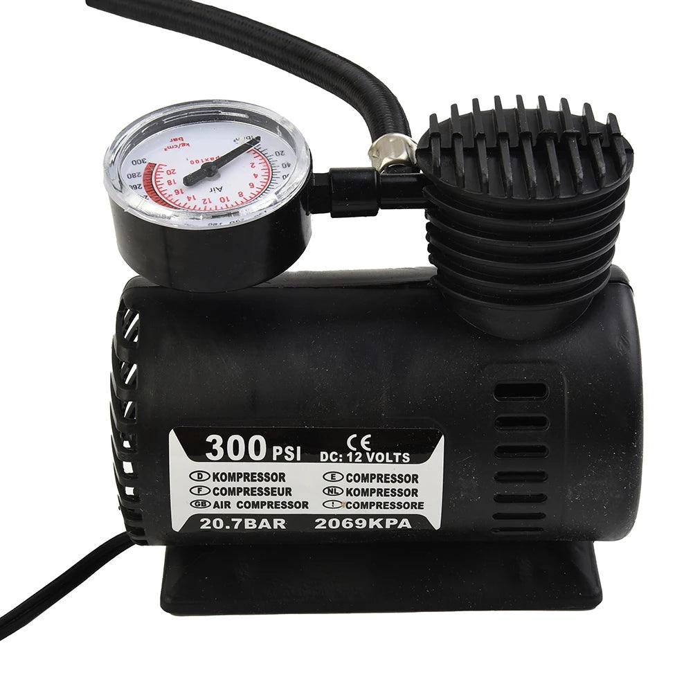 12V Auto Electric Air Pump 300psi Air Compressor Tire Mini Car Tire - VirtuousWares:Global