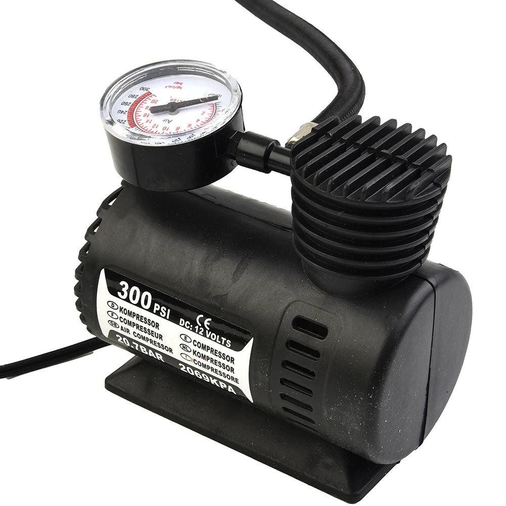 12V Auto Electric Air Pump 300psi Air Compressor Tire Mini Car Tire - VirtuousWares:Global