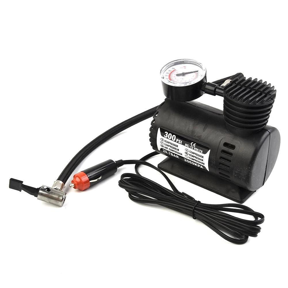 12V Auto Electric Air Pump 300psi Air Compressor Tire Mini Car Tire - VirtuousWares:Global