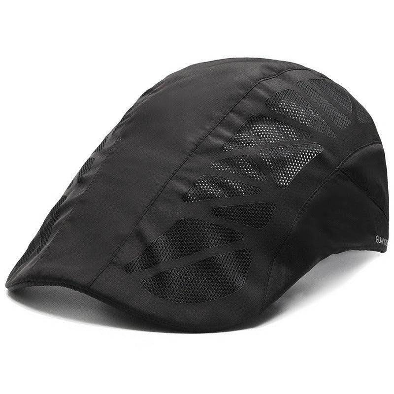 Men Mesh Beret Hat Summer Breathable Quick Dry For Women