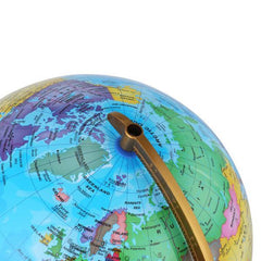 13in With Scale AR LED Light Globe ABS Sphere Wooden Base Political - VirtuousWares:Global