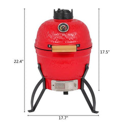 13inch Round Ceramic Charcoal Grill - VirtuousWares:Global