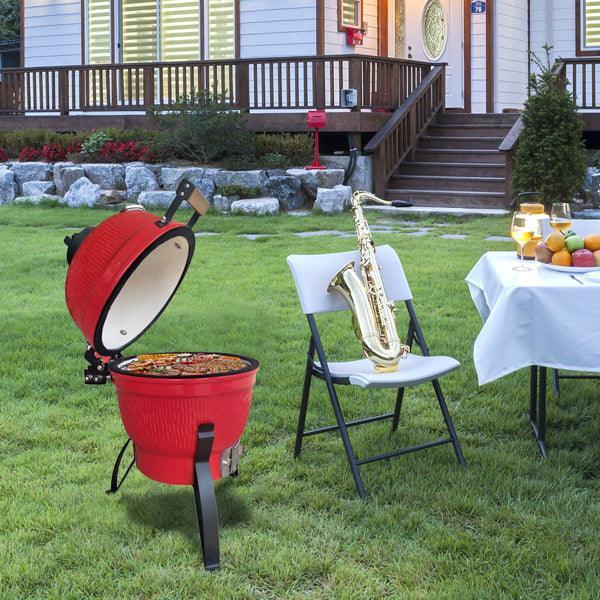 13inch Round Ceramic Charcoal Grill - VirtuousWares:Global