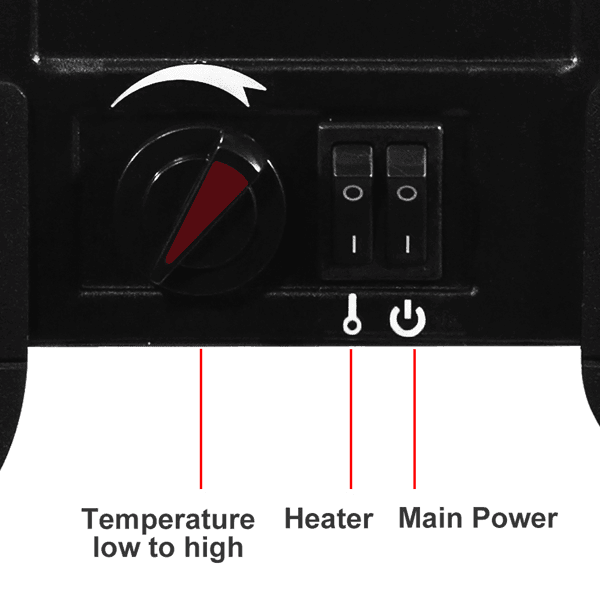 14 inch 1400w Freestanding Fireplace With Ntc Temperature Control Knob - VirtuousWares:Global
