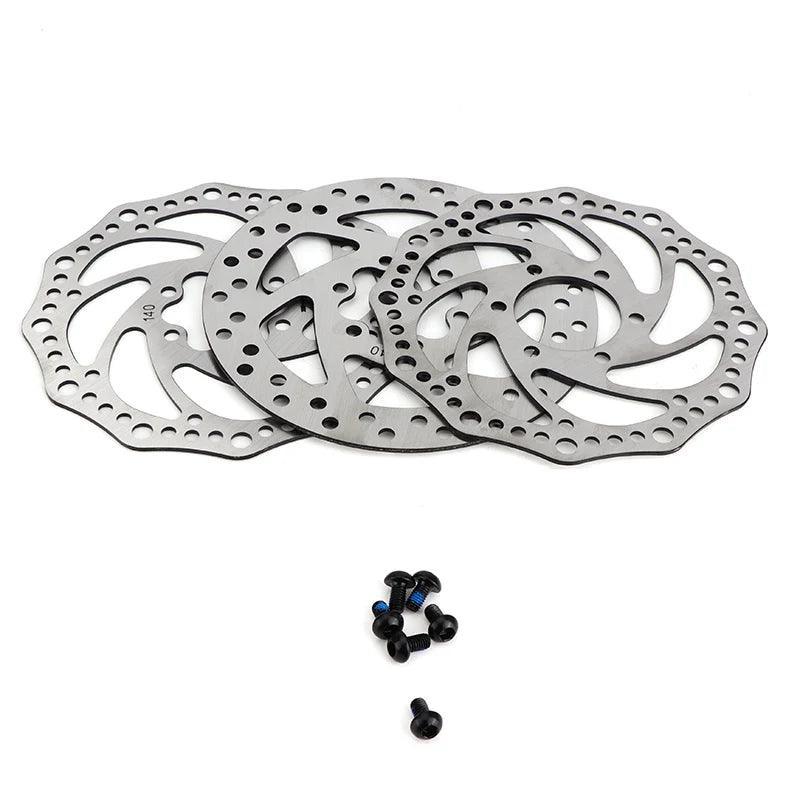 140mm Six Hole Stainless Steel Brake Disc Piece Rotor With 6pcs Screws - VirtuousWares:Global