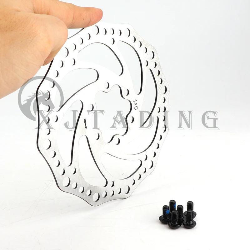 140mm Six Hole Stainless Steel Brake Disc Piece Rotor With 6pcs Screws - VirtuousWares:Global