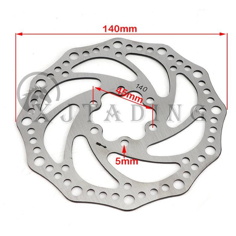 140mm Six Hole Stainless Steel Brake Disc Piece Rotor With 6pcs Screws - VirtuousWares:Global