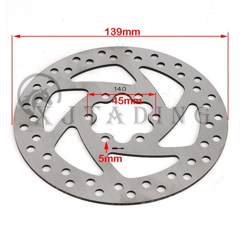 140mm Six Hole Stainless Steel Brake Disc Piece Rotor With 6pcs Screws - VirtuousWares:Global