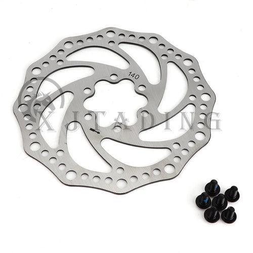 140mm Six Hole Stainless Steel Brake Disc Piece Rotor With 6pcs Screws - VirtuousWares:Global