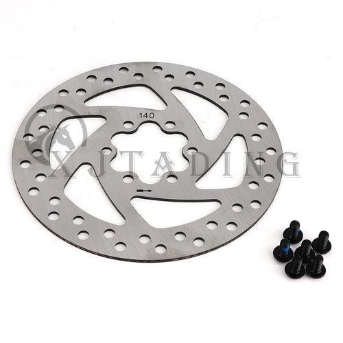 140mm Six Hole Stainless Steel Brake Disc Piece Rotor With 6pcs Screws - VirtuousWares:Global