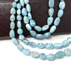 16” Larimar Beads, Gemstone Beads, Genuine Dominican Republic Larimar - VirtuousWares:Global