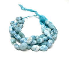 16” Larimar Beads, Gemstone Beads, Genuine Dominican Republic Larimar - VirtuousWares:Global