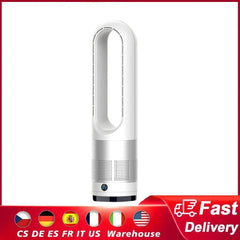 18 inch Bladeless Fan With Remote Control Timing Electric Cold Air Circulation Tower Floor Fans 80°Wide Angle 8 Gears Wind Speed - VirtuousWares:Global