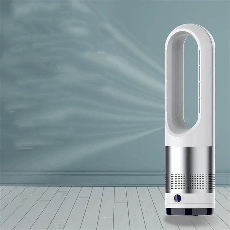 18 inch Bladeless Fan With Remote Control Timing Electric Cold Air Circulation Tower Floor Fans 80°Wide Angle 8 Gears Wind Speed - VirtuousWares:Global