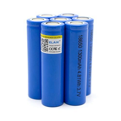 18650 Battery Rechargeable Battery 3.7V 18650 1300mAh Capacity Li-ion - VirtuousWares:Global