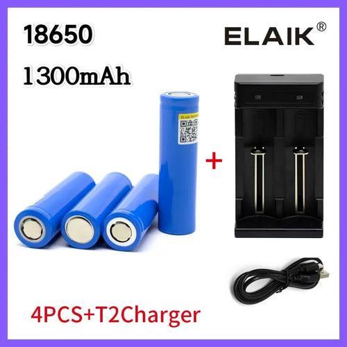 18650 Battery Rechargeable Battery 3.7V 18650 1300mAh Capacity Li-ion - VirtuousWares:Global