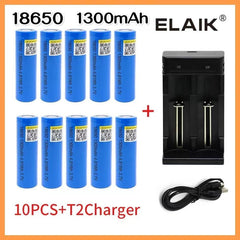 18650 Battery Rechargeable Battery 3.7V 18650 1300mAh Capacity Li-ion - VirtuousWares:Global