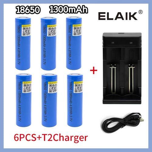 18650 Battery Rechargeable Battery 3.7V 18650 1300mAh Capacity Li-ion - VirtuousWares:Global