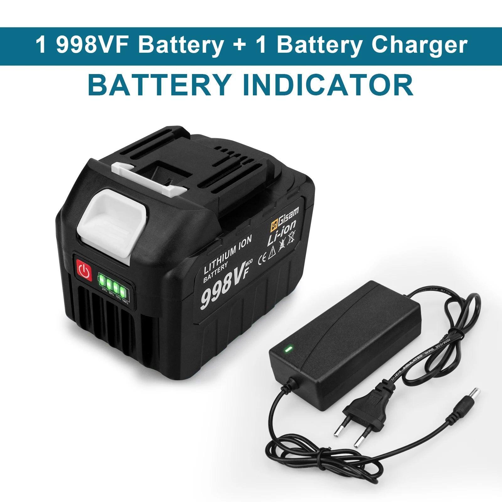 18V Rechargeable Lithium Ion Battery 22500mAh 15000mAh Lithium Battery With Battery indicator For Makita Power Tools Battery - VirtuousWares:Global