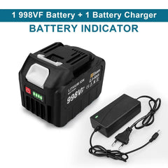 18V Rechargeable Lithium Ion Battery 22500mAh 15000mAh Lithium Battery With Battery indicator For Makita Power Tools Battery - VirtuousWares:Global