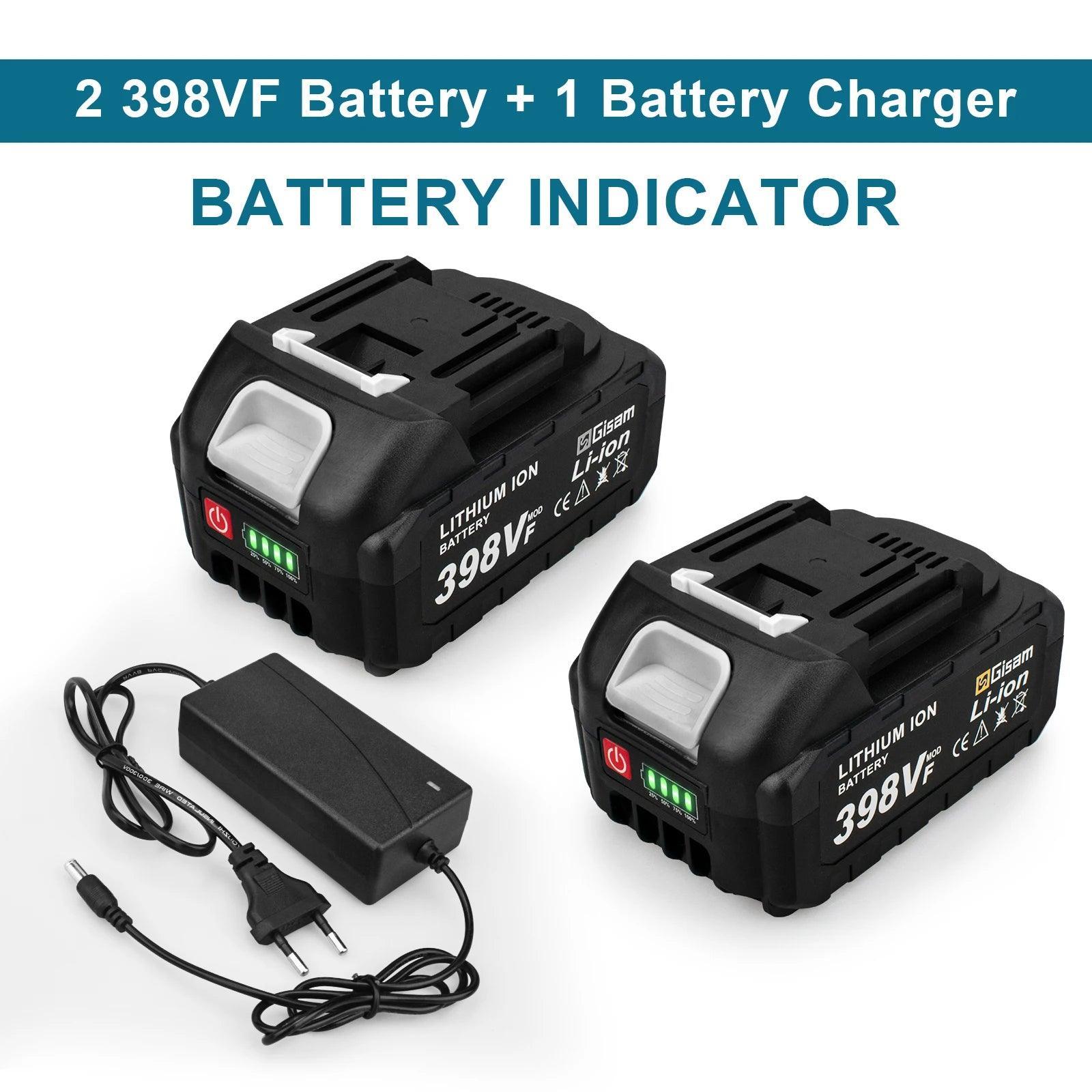 18V Rechargeable Lithium Ion Battery 22500mAh 15000mAh Lithium Battery With Battery indicator For Makita Power Tools Battery - VirtuousWares:Global