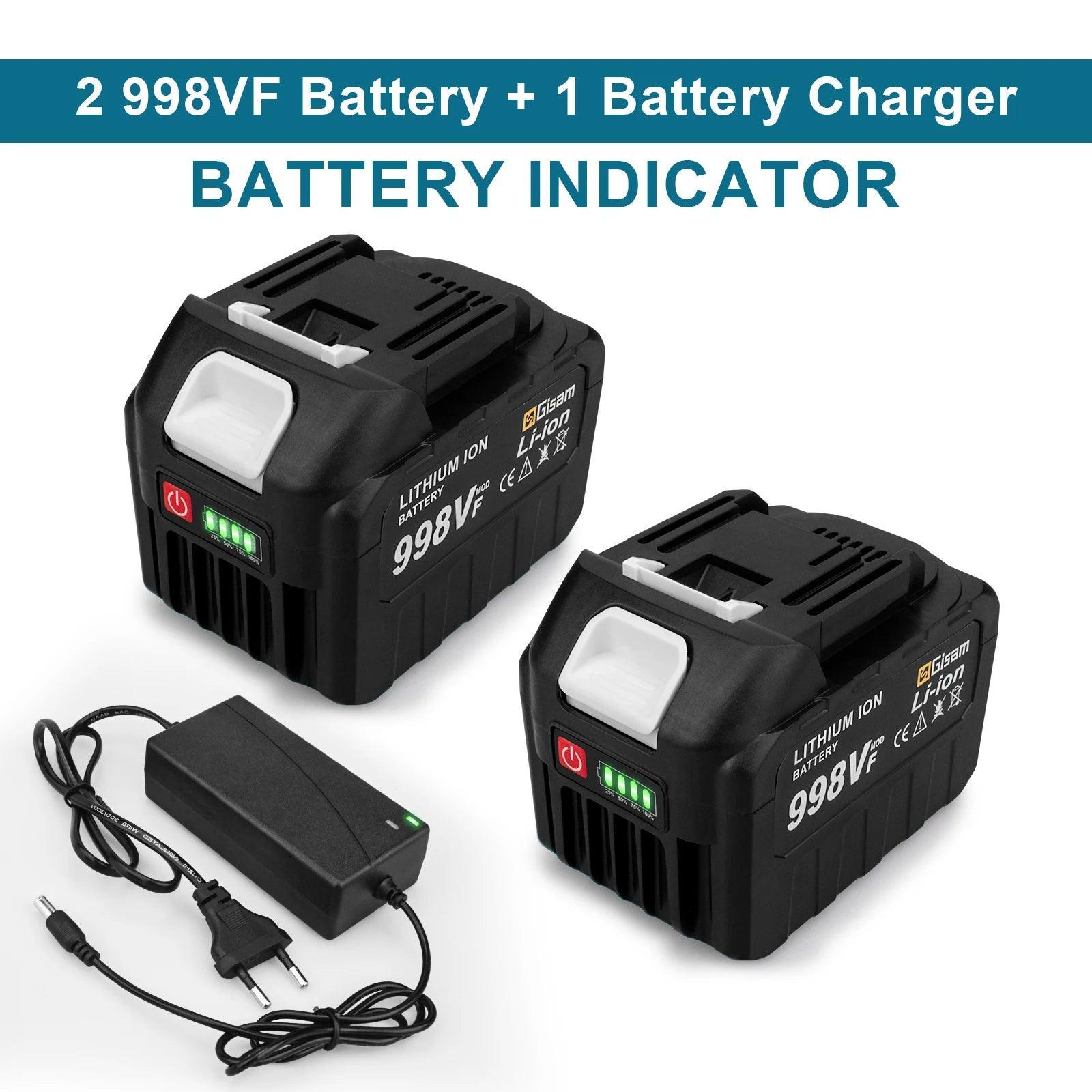 18V Rechargeable Lithium Ion Battery 22500mAh 15000mAh Lithium Battery With Battery indicator For Makita Power Tools Battery - VirtuousWares:Global