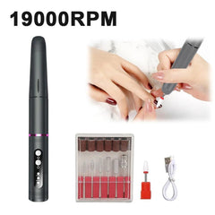 19000RPM Electric Nail Art Machine USB Cordless Nail Drill for Nail - VirtuousWares:Global