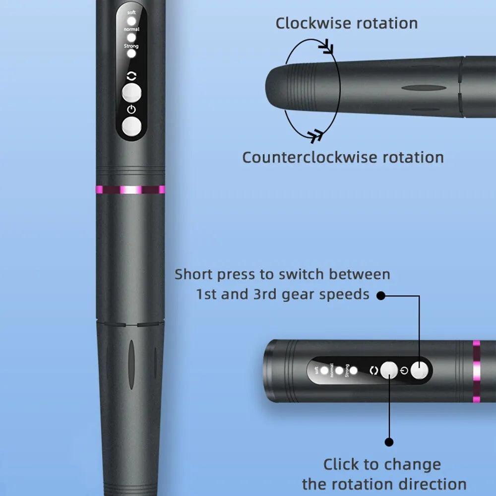19000RPM Electric Nail Art Machine USB Cordless Nail Drill for Nail - VirtuousWares:Global