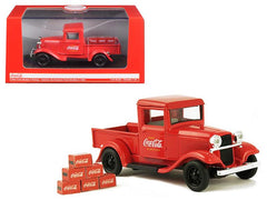 1934 Ford Model A Pickup Truck Red with 6 Bottle Cartons \Coca-Cola\" - VirtuousWares:Global