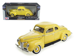 1940 Ford Coupe Deluxe Yellow 1/18 Diecast Car Model by Motormax - VirtuousWares:Global