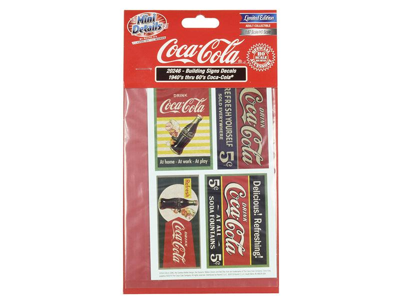 1940\'s Thru 1960\'s \Coca-Cola\" Building Signs Decals for 1/87 (HO) - VirtuousWares:Global