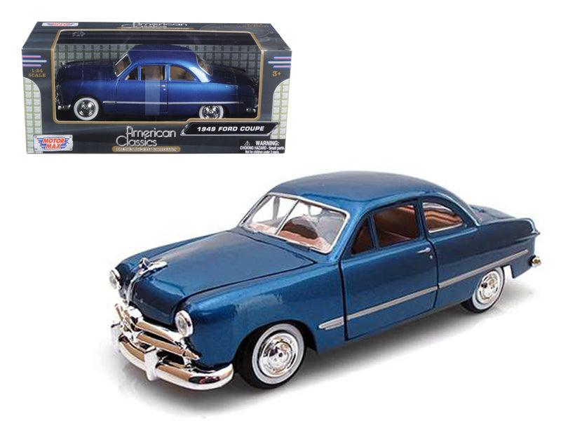 1949 Ford Coupe Blue 1/24 Diecast Model Car by Motormax - VirtuousWares:Global