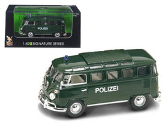 1962 Volkswagen Microbus Police Green 1/43 Diecast Car Model by Road - VirtuousWares:Global